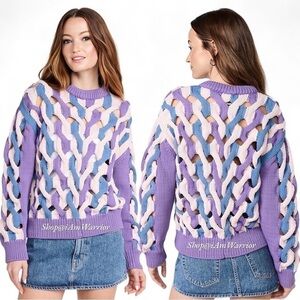 AKNVAS lattice open weave chunky knit sweater *shop@iamwarrior